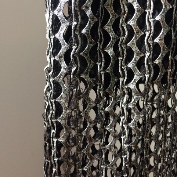 Motel Rocks Black and Silver Mesh Dress - Size XS - Picture 2 of 3